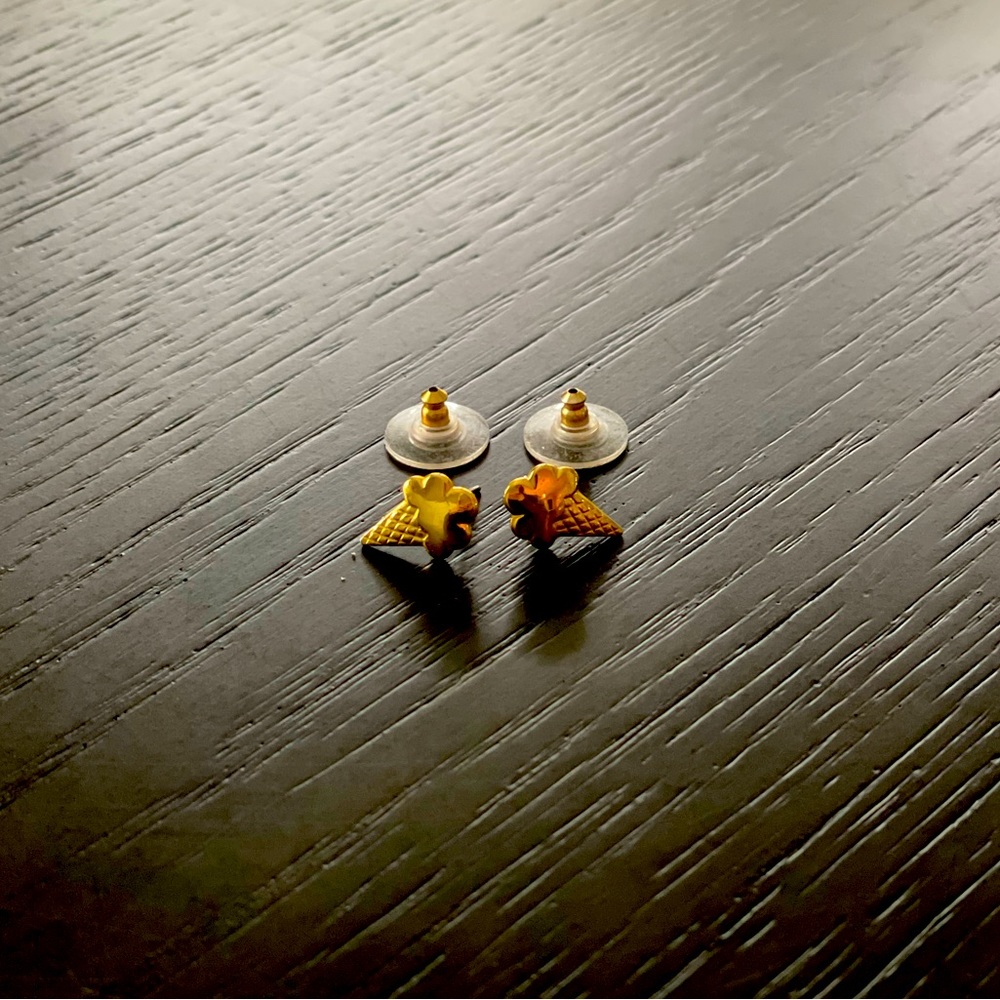 $20 OR FREE Gold Plated Ice Cream Cone Earrings